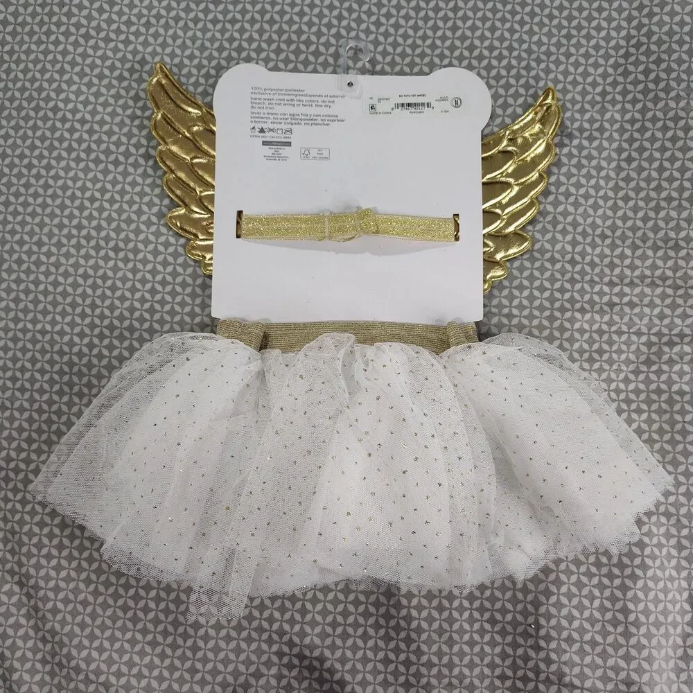 Tutu Set Gold and White Angel Baby 0-12 months No Boundaries